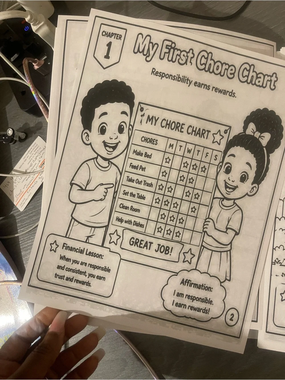 Financial Literacy Coloring & Activity Book - Yellow/Green